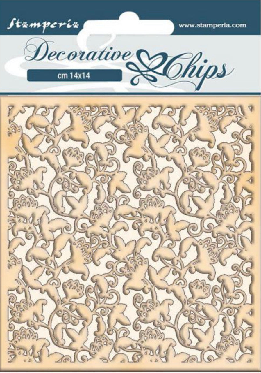 Stamperia Decorative Chips - Winter Tales Ramage